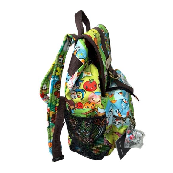 Tokidoki LeSportsac Scuola Backpack Foresta Very Rare Retired Qee Keychain NWT - Picture 3 of 16